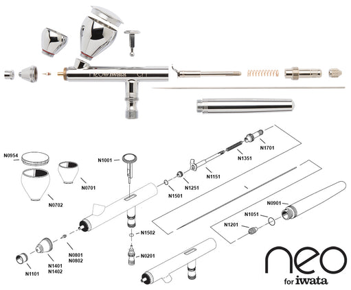 Neo for Iwata - CN Gravity Feed Airbrush N4500 — Midwest Airbrush Supply Co