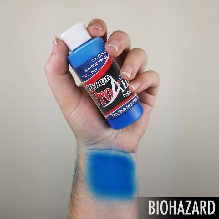 8oz ProAiir Hybrid Face &amp; Body Art Airbrush Color - BIOHAZARD BLUE