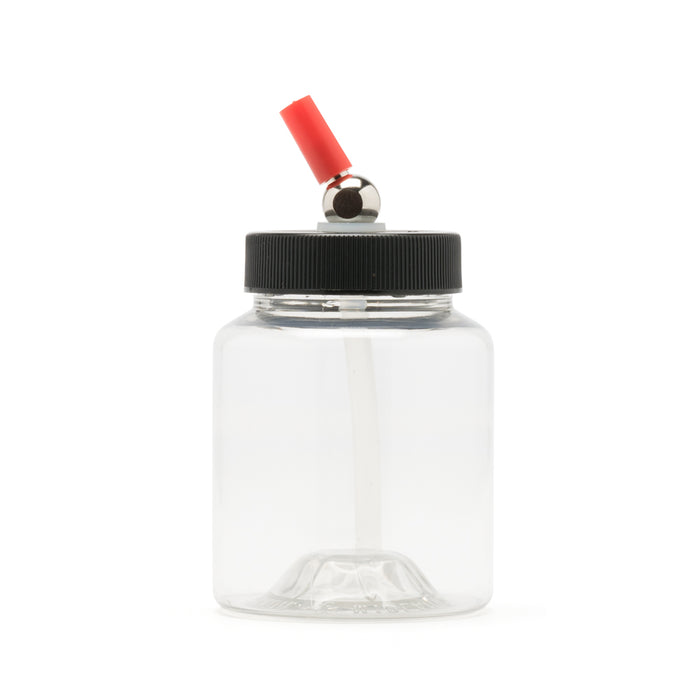 I4602 Iwata Crystal Clear Bottle 2 oz / 60 ml Jar With Adaptor Cap