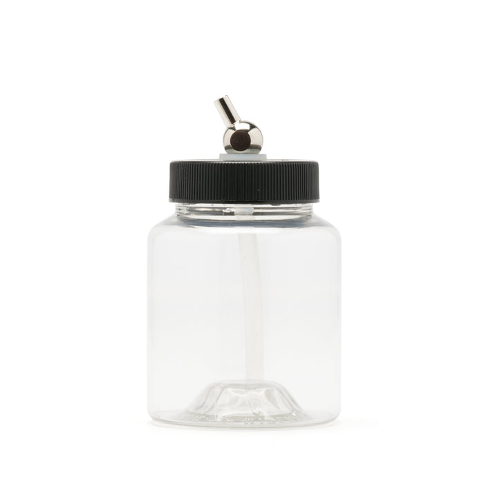 I4602 Iwata Crystal Clear Bottle 2 oz / 60 ml Jar With Adaptor Cap