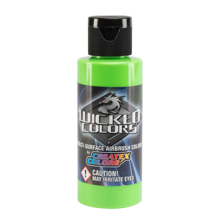 2oz Createx Wicked Color W023 - Fluorescent Green