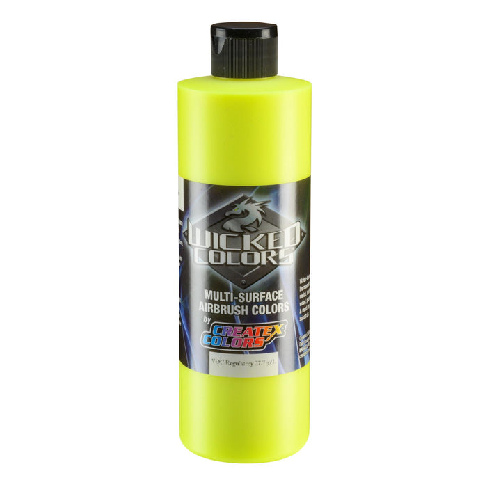 16oz Createx Wicked Color W024 - Fluorescent Yellow