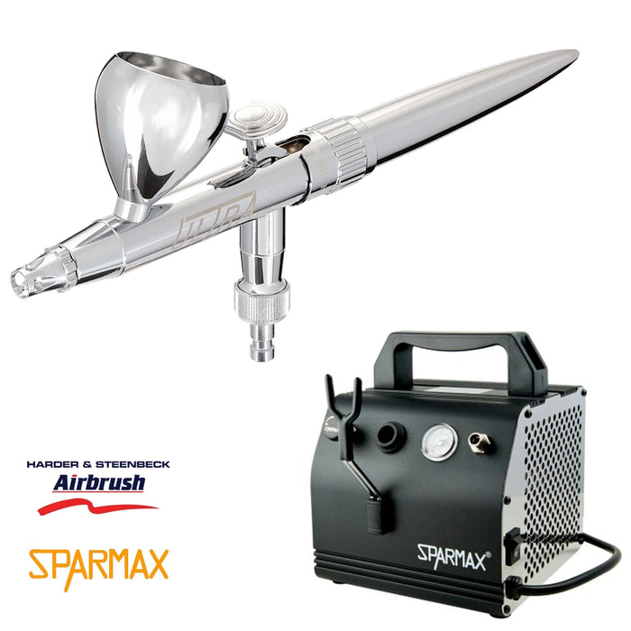 Harder & Steenbeck Ultra2024 Airbrush with SPARMAX AC-27 Airbrush Compressor