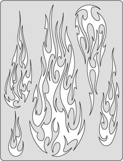 airbrush flame stencils printable templates