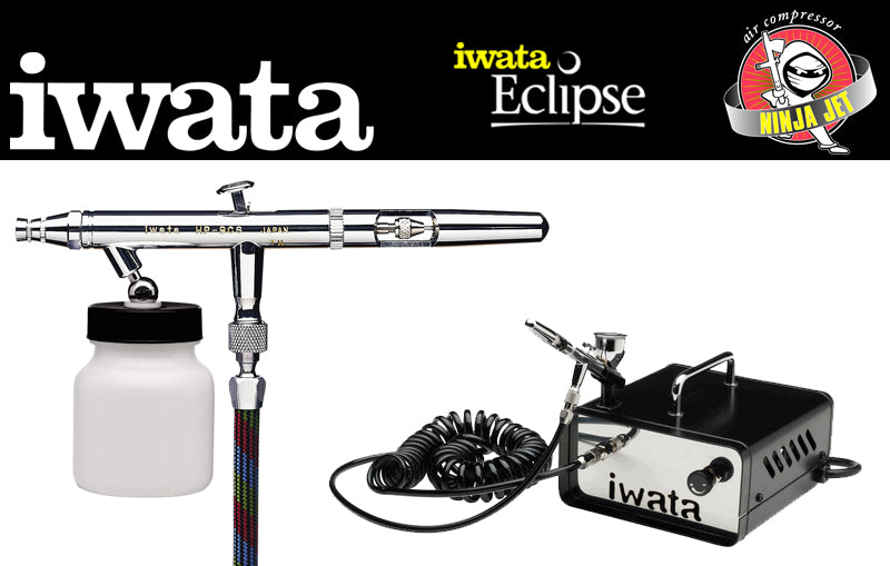 Iwata Eclipse BCS Airbrushing System with Ninja Jet Air Compressor